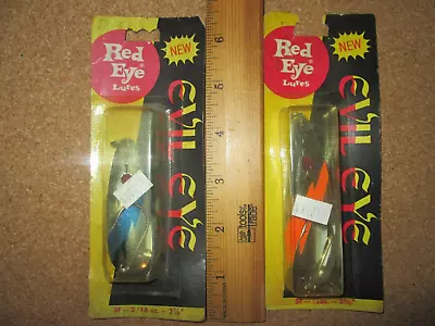 Lot 712 VINTAGE RED EYE EVIL EYE SPOON FISHING LURE ORIGINAL PACKAGING • $10