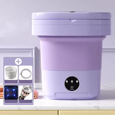 10L Portable Washing Machine Mini Washer Foldable And Washer Spin Dryer Small • $35.97