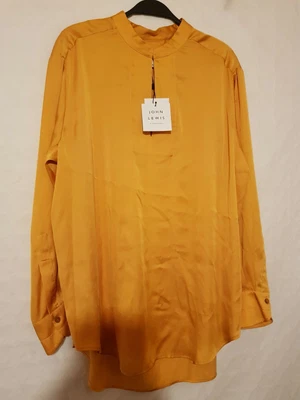 $36.53 • Buy John Lewis, Women's Split Neck Top, Color: Gold, Size: UK-14, BNWT