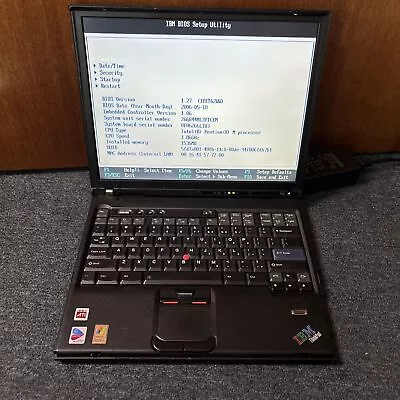 IBM ThinkPad T43 1.5gb RAM DVD Drive *No HDD & Requires New BIOS Battery* • $129.52