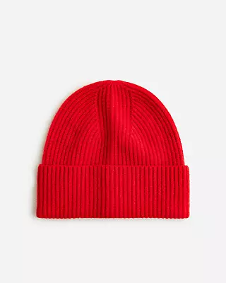 (new) Women’s J.crew Red Cashmere Beanie - Size: Os (one Size) (msrp: $89.50) • $79.99