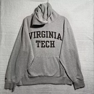 NCAA Virgina Tech Hoodie Jacket Mens Large Gray Long Sleeve Jansport Pullover • $4.99