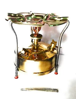 Us St.Brass Camping Cooking Pressure Kerosene Stove Gold 1.5 LTR!Free Shipping • $50.55