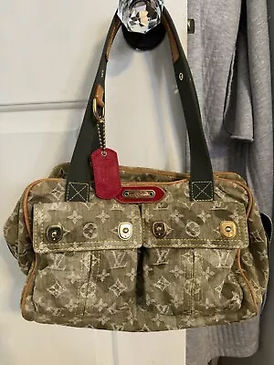 Louis Vuitton Limited Editon Denim Jasmine Monogramouflge Bag • $1200