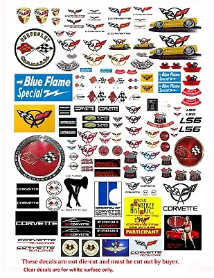 1: 24 1:18 Chevy Corvette Decals For Diecast & Model Cars & Dioramas • $10.50