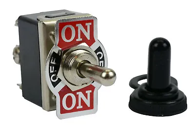 20A 125V Toggle Switch  (ON)-OFF-(ON) DPDT 6 Terminal Momentary 2 SIDE+Boot • $7.28