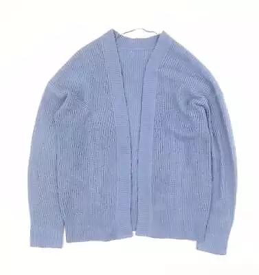 Matalan Womens Blue V-Neck Acrylic Cardigan Jumper Size M • £7