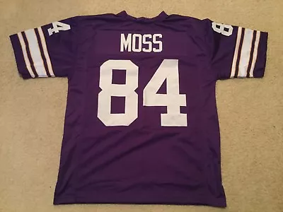 UNSIGNED CUSTOM Sewn Stitched Randy Moss Purple Or White Jersey M To 3XL • $35.99