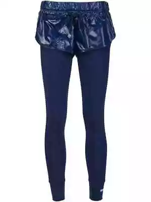 Adidas By Stella McCartney 2 In 1 Short Tight Navy Blue Athletic Tights Size L • $99.99