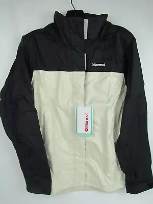 Marmot Women's PreCip Eco Jacket-Small Papyrus/Black • $43.10