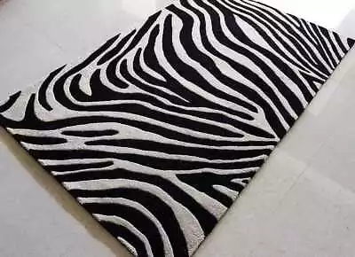 Traditional Luxury Hand Tufted Zebra Strip Design Woolen Carpet For Home • $215.82