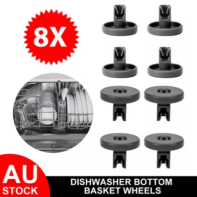 8Pcs/Set Dishwasher Lower Basket Wheel For Dishlex Electrolux DX203SK DX301WK OZ • $12.95