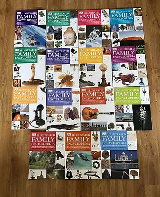 DK Illustrated Family Encyclopedia A-Z  - 15 Hardback Books • £8.99