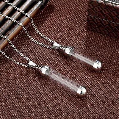 $9.02 • Buy Jewellery Lucky Charm Wishing Bottle Pendant Glass Vial Necklace Perfume Jars