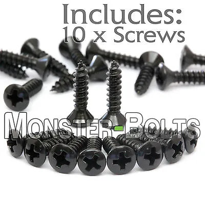 # 4 X 1/2 Black Pickguard / Cavity Cover Screws - Qty 10 - For Ibanez RG Guitars • $4.92