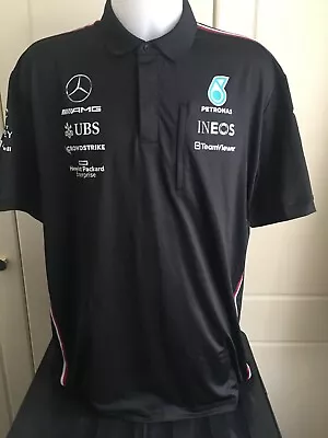 Mercedes Amg Petronas F1 Team Issue Polo Shirt Mens 2xl Hilfiger 2023 Season • $31.52