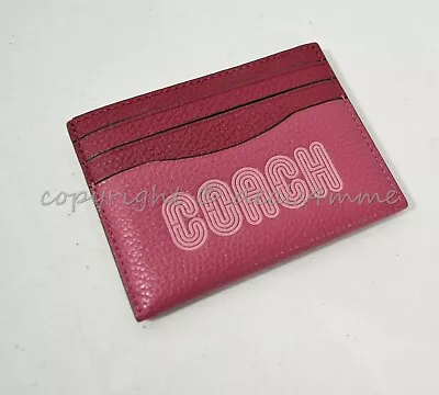 NWT! Coach 72579 Flat Card Case Bright Cherry MSRP $75 • $83.93