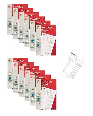 12 Full Size Invoice Receipt Books A5 1-80 Duplicate Sets Carbon Paper Sheet • £16.99