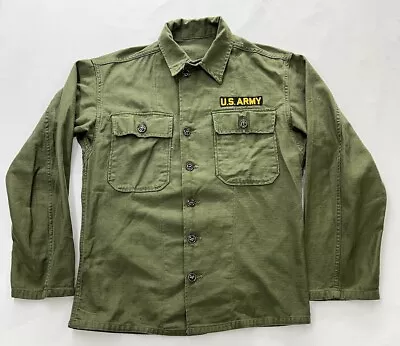 US Army OG-107 Green Cotton Fatigue Shirt Early 1960's • $44.99