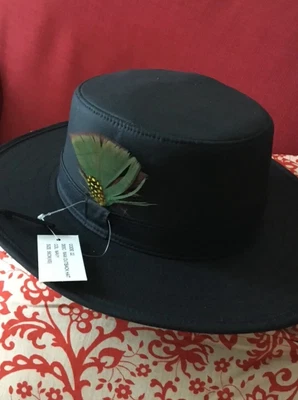 £15.50 • Buy Brand New Waxed Cotton Outback Style Fedora Water Repellent Wide Brim