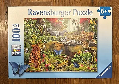 Ravensburger Jigsaw Puzzle Kids Wild Jungle Animals 100 XXL  #107810 19”x14” • $15