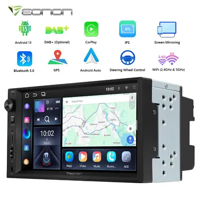 UA13 7  2 DIN Android 13 Auto Car Radio Stereo GPS Navigation Bluetooth CarPlay • $177.33