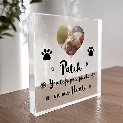 Memorial Plaque Personalised Pet Photo Plaque Dog Puppy Memorial Sign Keepsake • £9.99