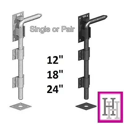 12  18  24  Heavy Duty Drop Bolt Door Garage Shed Sliding Hasp Bolt D19 • £13.65