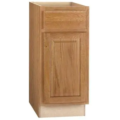 Hampton Bay Base Kitchen Cabinet 15  X 34.5  Raised Door Panel Indoor Medium Oak • $244.43