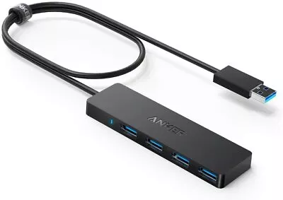 4-Port USB 3.0 Hub | Ultra-Slim Data USB Hub With 2 Ft Extended Cable  • $40.01