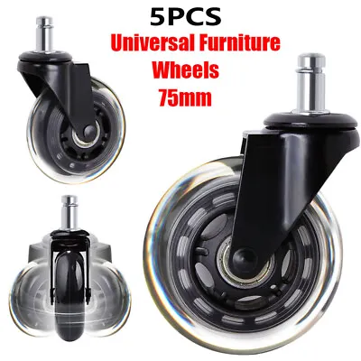 $24.69 • Buy 5/10PCS 3  Rotatable Casters For Home Office Chair Wheels Replacement Universal
