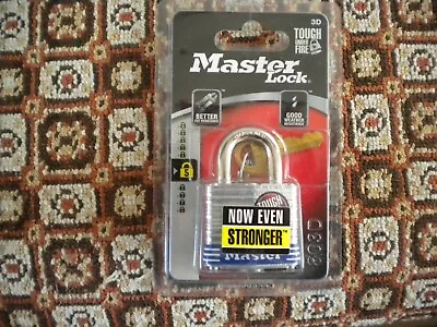 New! Master Lock 3d Laminated Steel Keyed Padlock 9/32  X 3/4   • $9.99