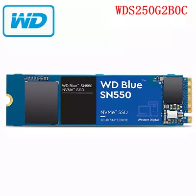 SSD WD Blue SN550 250GB 500GB 1TB M.2 2280 3D NAND NVMe Hard Disk Drives For PC • $89.95