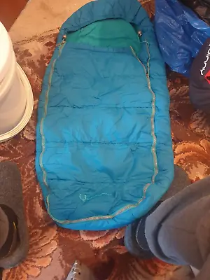 Quinny Footmuff Pushchair Blue Soft Warm HOOD Hooded Snug Sleeping Bag Pram Buzz • £9.99