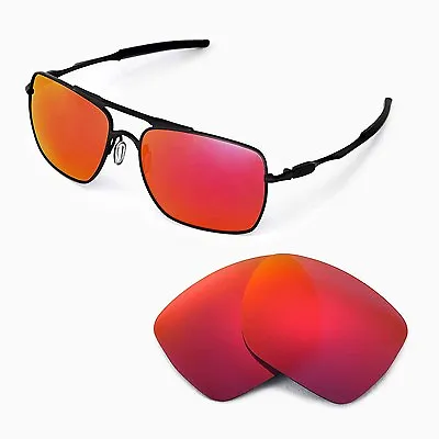 New WL Polarized Fire Red Replacement Lenses For Oakley Deviation Sunglasses • £24.85