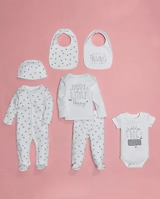 Baby Seven Piece Star Gift Baby-grow Set 3-6 Months Baby Shower Gift • £5