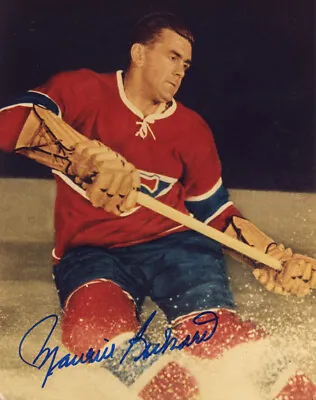 MAURICE RICHARD SIGNED AUTOGRAPHED 8x10 PHOTO MONTREAL CANADIENS BECKETT BAS • $285