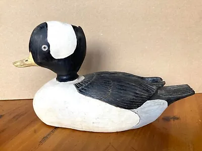 Vintage Wooden Bufflehead Duck Decoy Folk Art Hand Carved • $85