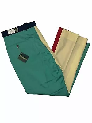 Mens Pants Wedge Wood Madras Golf Pants Size 40x30 USA Vintage New Old Stock • $40