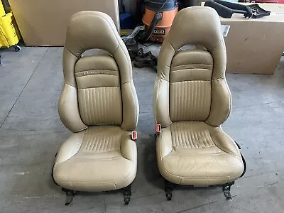 1997-2004 C5 Chevrolet Corvette Oem Tan Leather Seats Left Right Set 97-04*READ* • $500