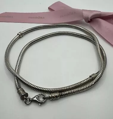 Pandora Charm Necklace 590700 42cm Parrot Clip Chain Genuine No Tag • $119