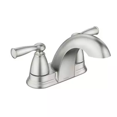 Moen Banbury Brushed Nickel Centerset Bathroom Sink Faucet 4 In. • $49.99