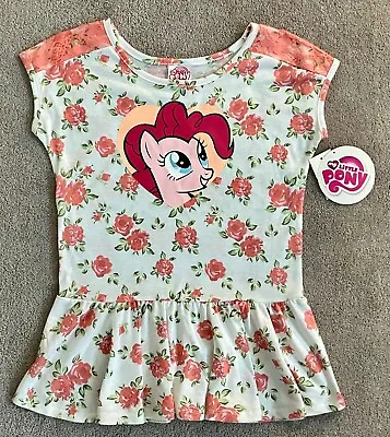 My Little Pony - Pinkie Pie Floral Theme - Girls Peplum Top - Size Large - New • $13.95