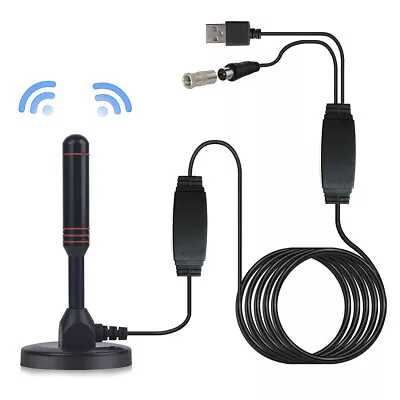 Best Portable HGV Caravan TV DAB/FM Magnetic Amplified Aerial Digital Freeview • £10.89