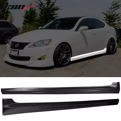 Fits 06-13 Lexus IS250 IS350 IN-S Style Side Skirts Matte Black PP Rocker Panel • $138.55