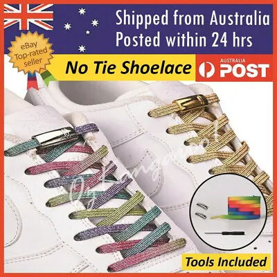 Glitter No Tie Magnetic Elastic Shoelace Sneakers Sports Kids Adults Shoe Laces • $3.25