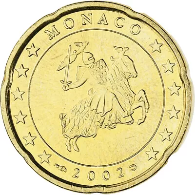 [#1025450] Monaco Rainier III 20 Euro Cent 2002 Paris MS Brass KM:171 • $18.13