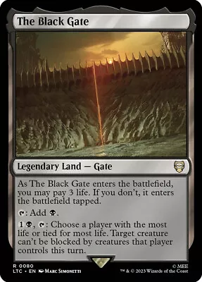 MTG The Black Gate  - The Lord Of The Rings Commander • $7.69