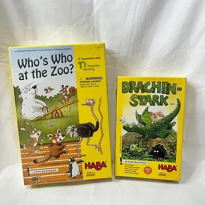 Haba Drachenstark & Who's Who At The Zoo Games - Made In Germany - NIP • $8
