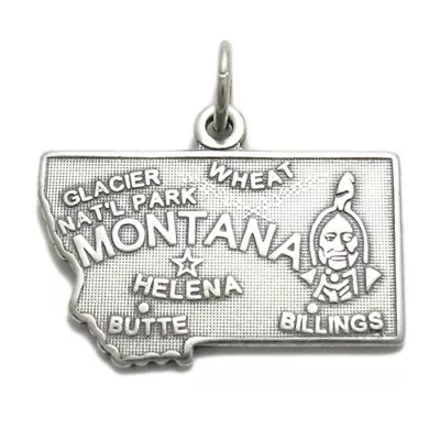 925 Sterling Silver State Charm (All 50 States Available) Choose Your State • $14.28